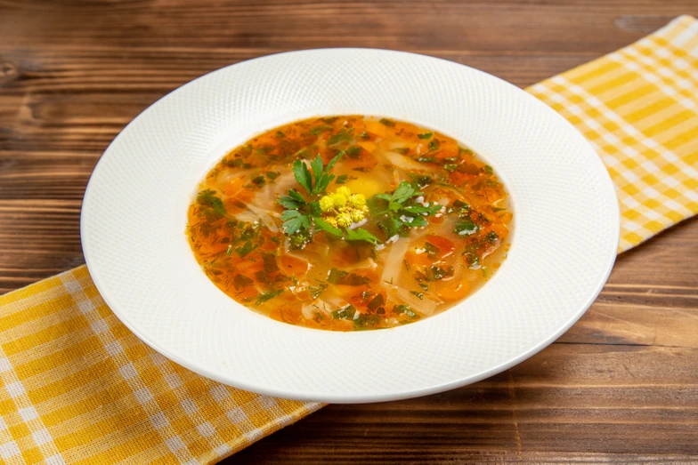 Sopa de verduras luego de la endoscopia