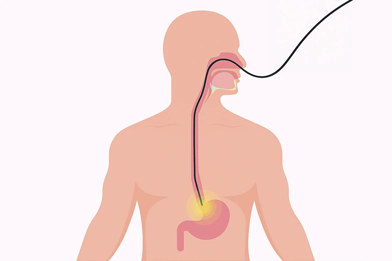 Ilustración de una manometría esofágica