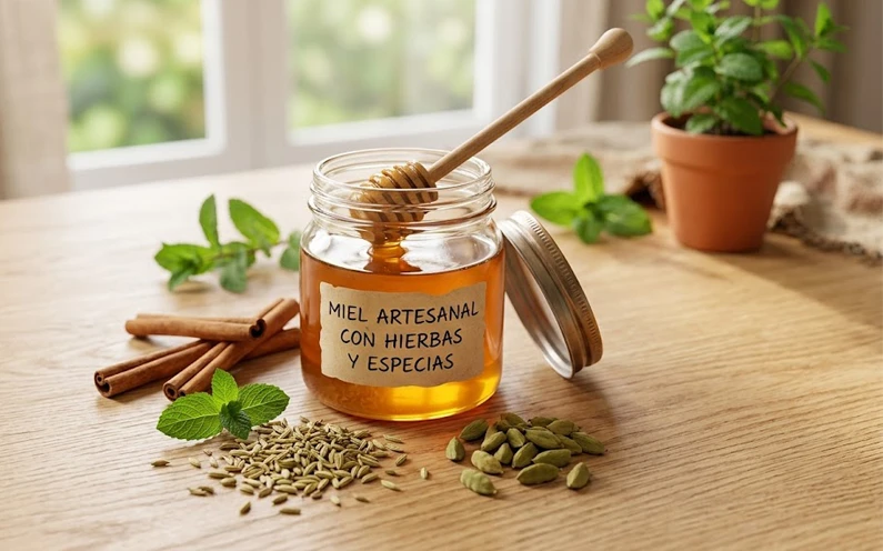 Ingredientes naturales para combatir la gastritis: miel, cardamomo y plantas medicinales